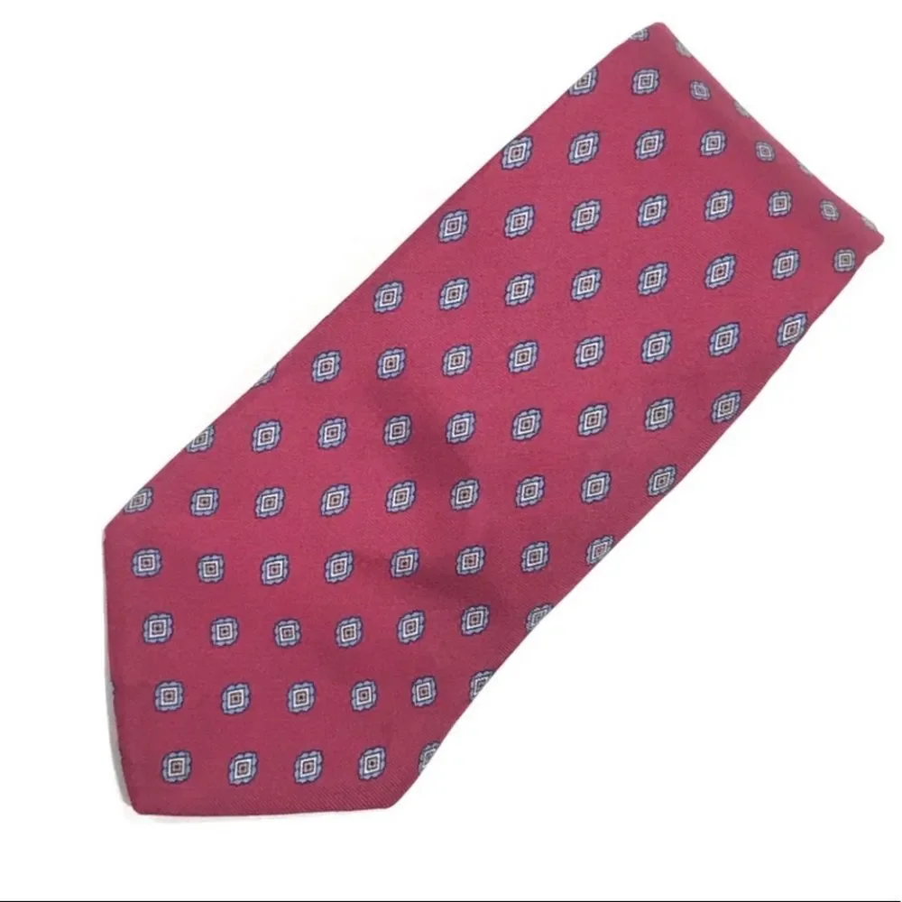 Vintage Christian Dior Tie, Red, Blue